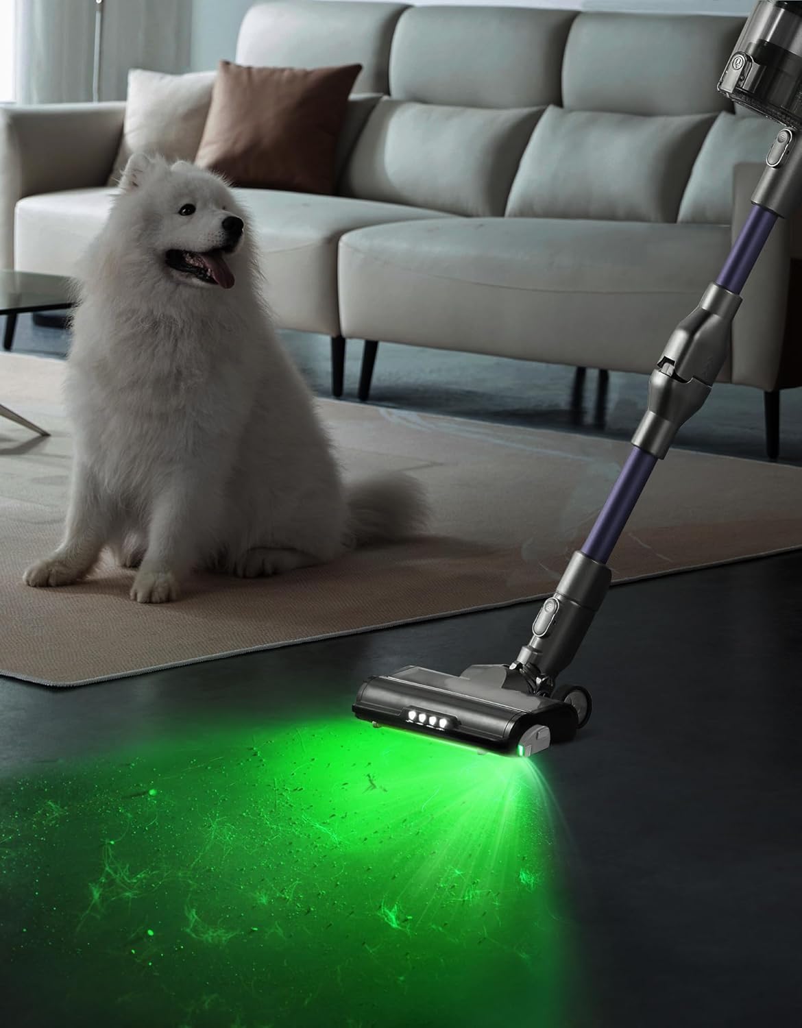 Vacuum cleaner Green light